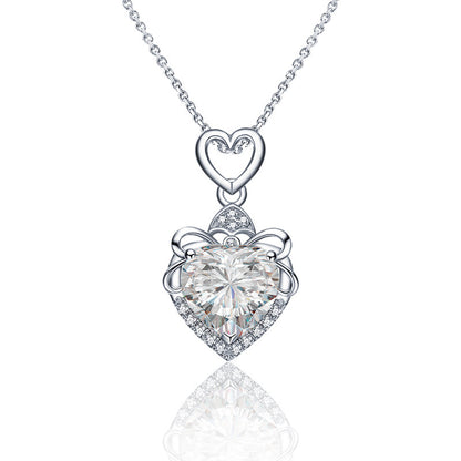 Eternal Sparkle Moissanite Heart Necklace