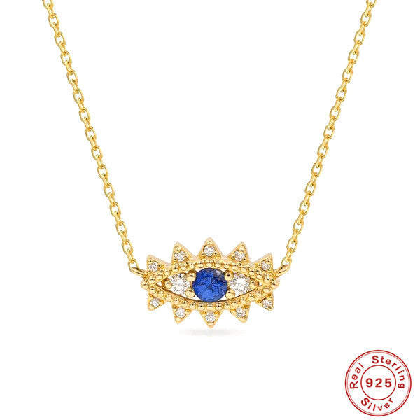 Evil Eye Stacked Diamond Necklace