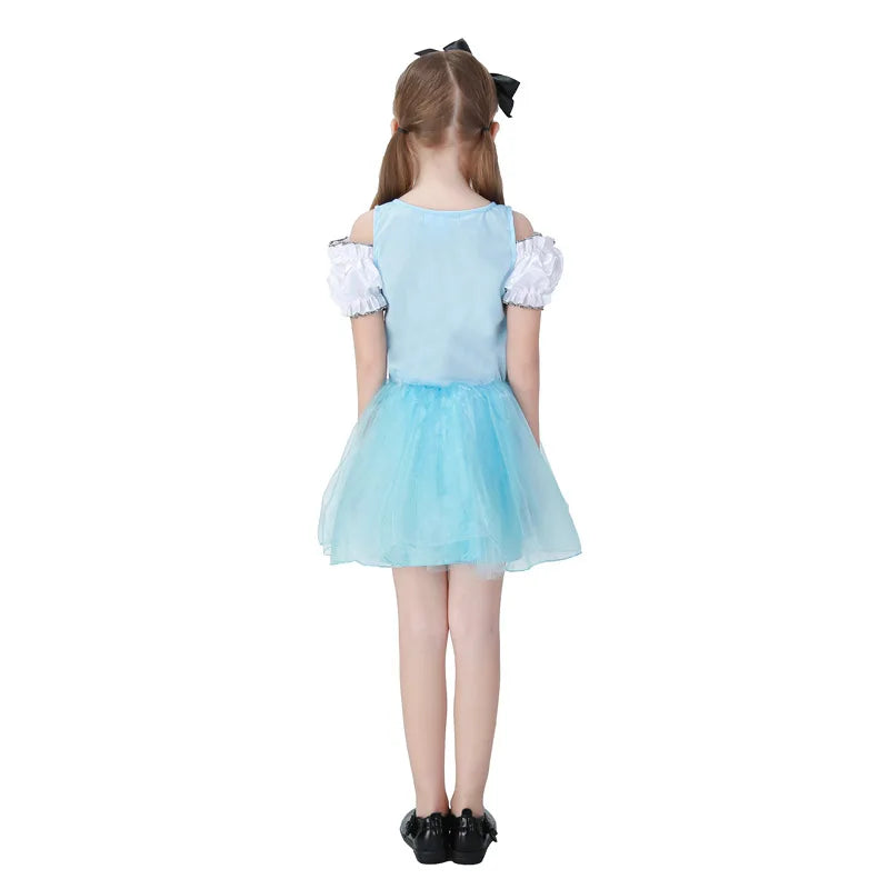 Fairy Tale Alice in Wonderland Kids Princess Costume