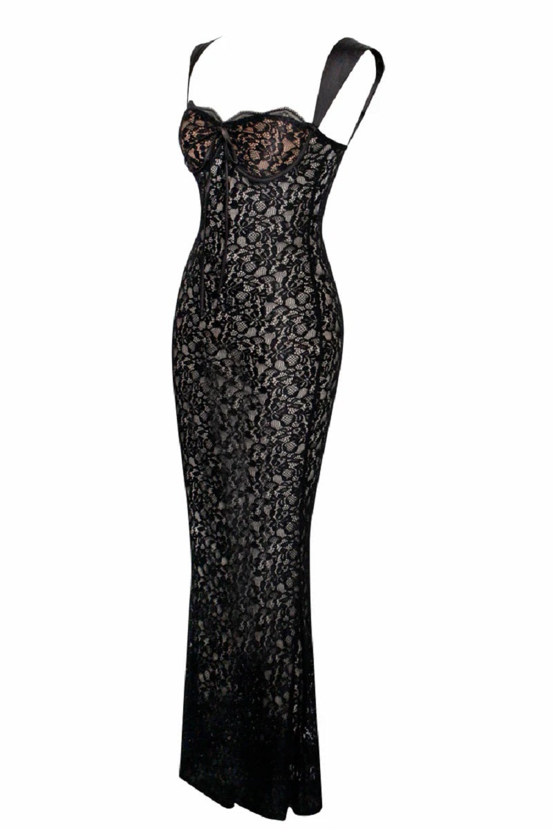 Elegant Lace Maxi Dress for Special Occasions