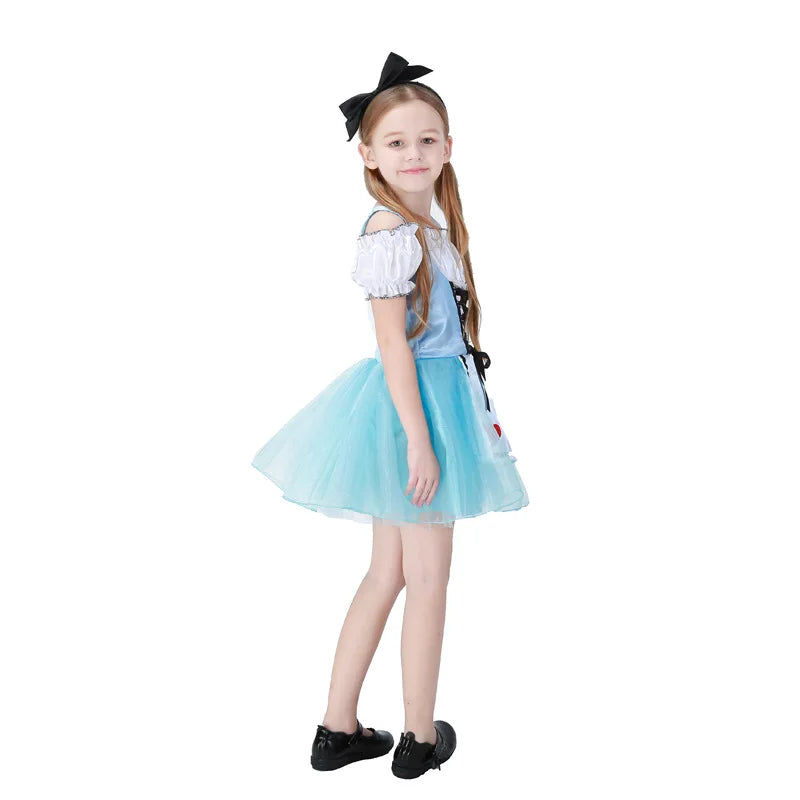 Fairy Tale Alice in Wonderland Kids Princess Costume