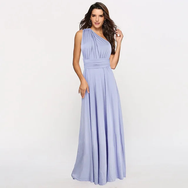 Versatile Floor-Length Bridesmaid Dress