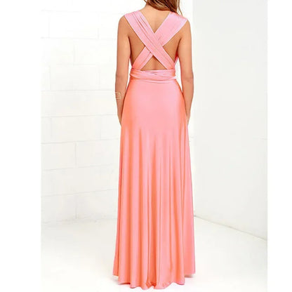 Versatile Floor-Length Bridesmaid Dress