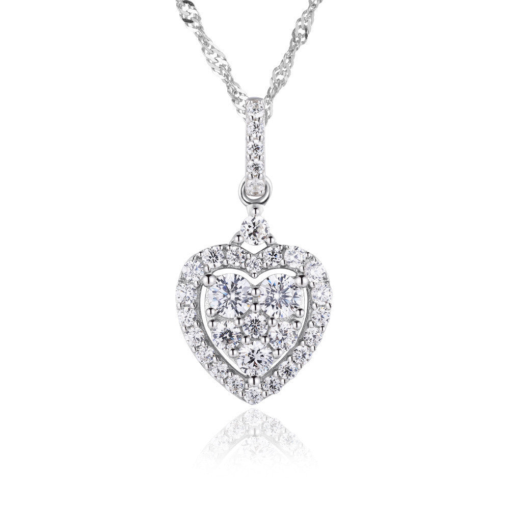 Luxury Moissanite Heart Necklace