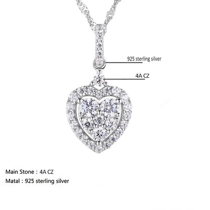 Luxury Moissanite Heart Necklace