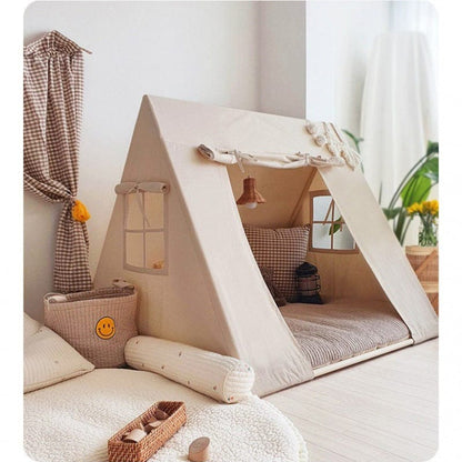 Indoor Kids Play Tent with Mat and Lights