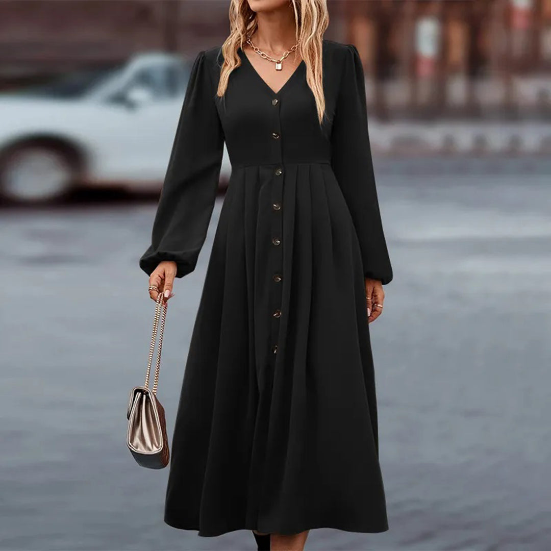 Elegant Women's Long Sleeve Maxi Dress