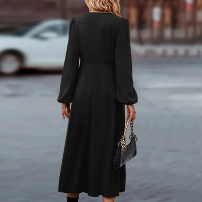 Elegant Women's Long Sleeve Maxi Dress