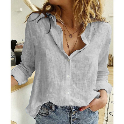 Women's Button-Up Long Sleeve Casual Shirt