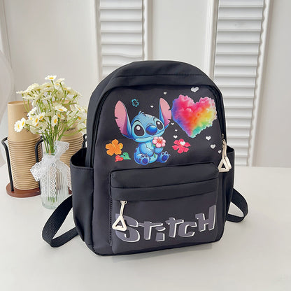 Stitch cartoon kids backpack - Black