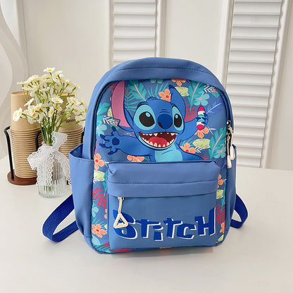 Stitch cartoon kids backpack - Light Blue