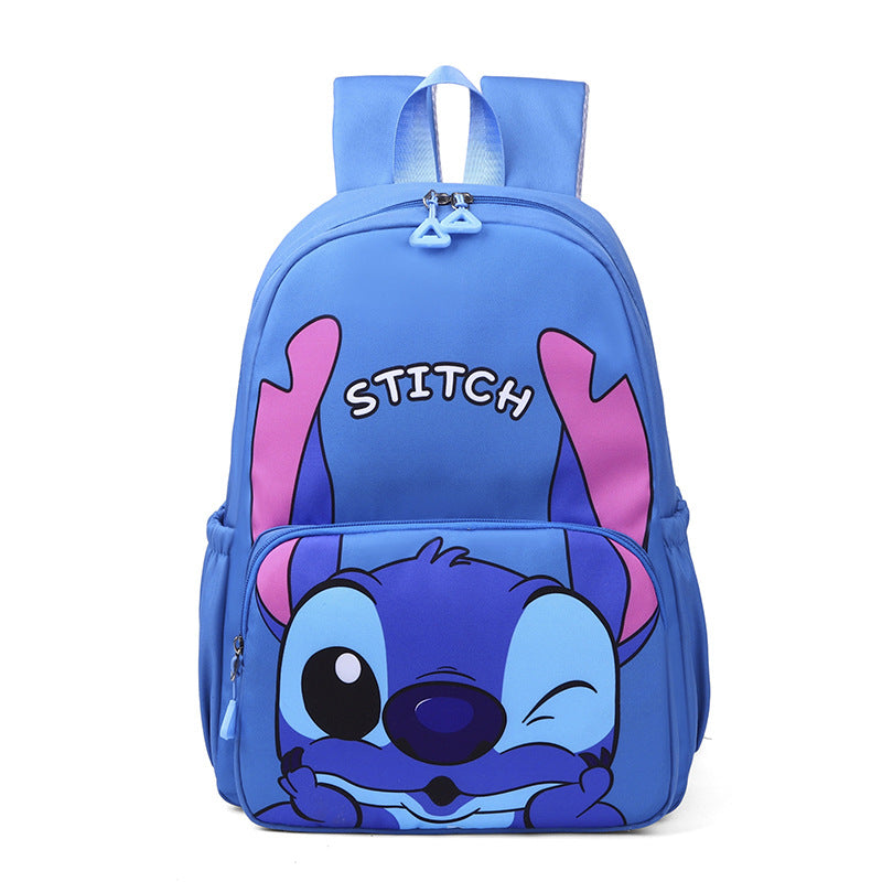 Stitch cartoon kids backpack - Light Blue