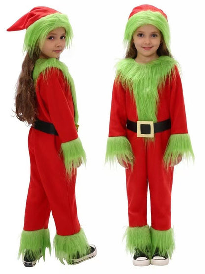Children's Christmas Grinch Cosplay Costume Outfit