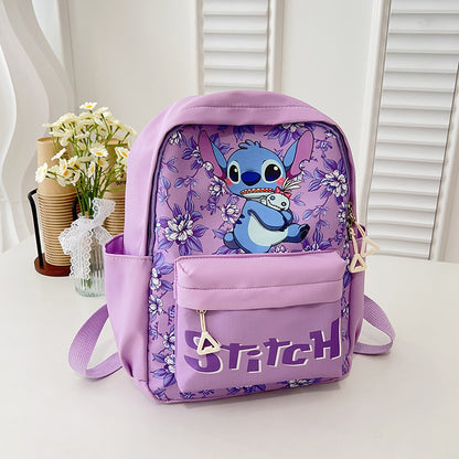 Stitch cartoon kids backpack - Purple