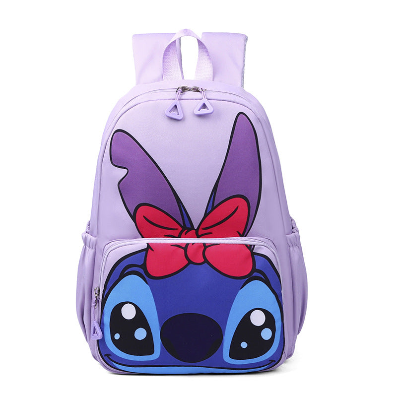 Stitch cartoon kids backpack - Purple
