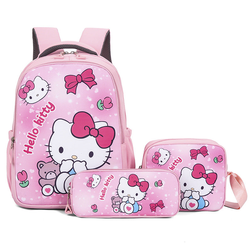 Hello Kitty Kids Backpack Set for Girls – 3 Piece School Bag