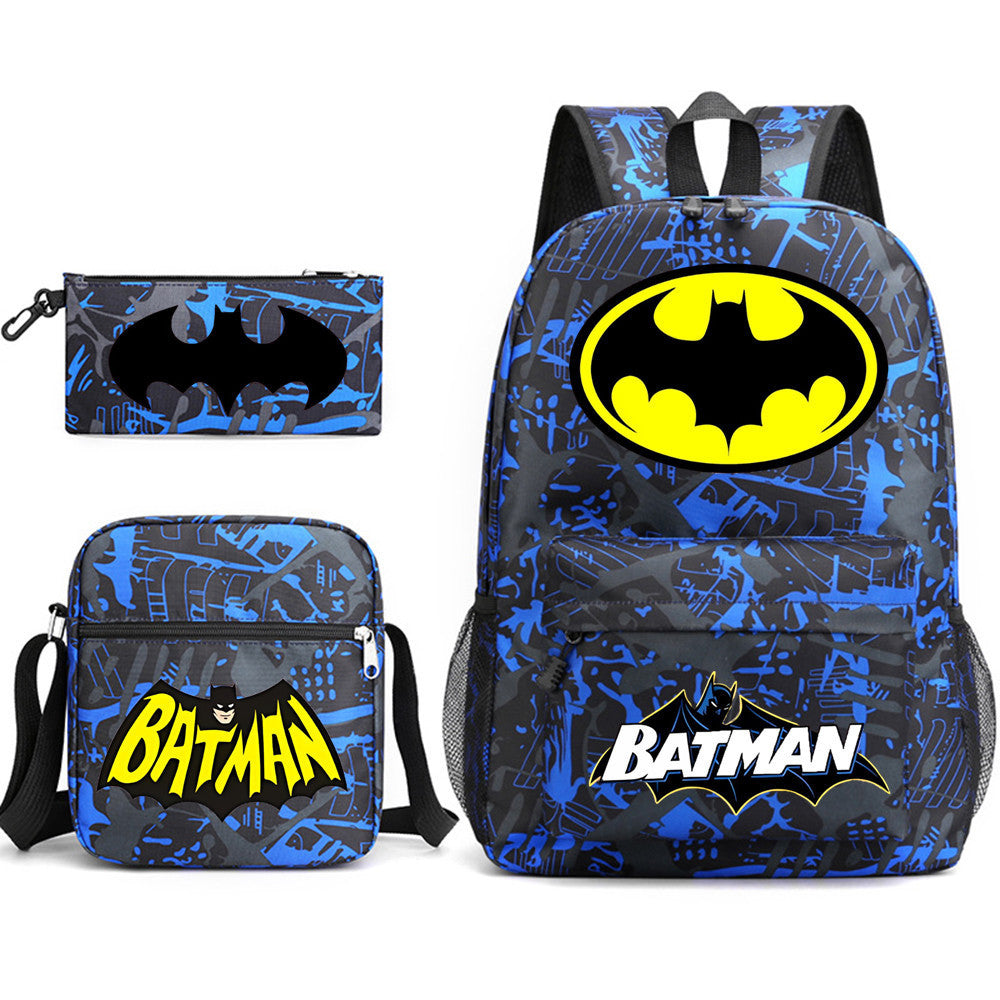 Batman backpack set - Blue Floral