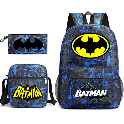 Batman backpack set - Blue Floral