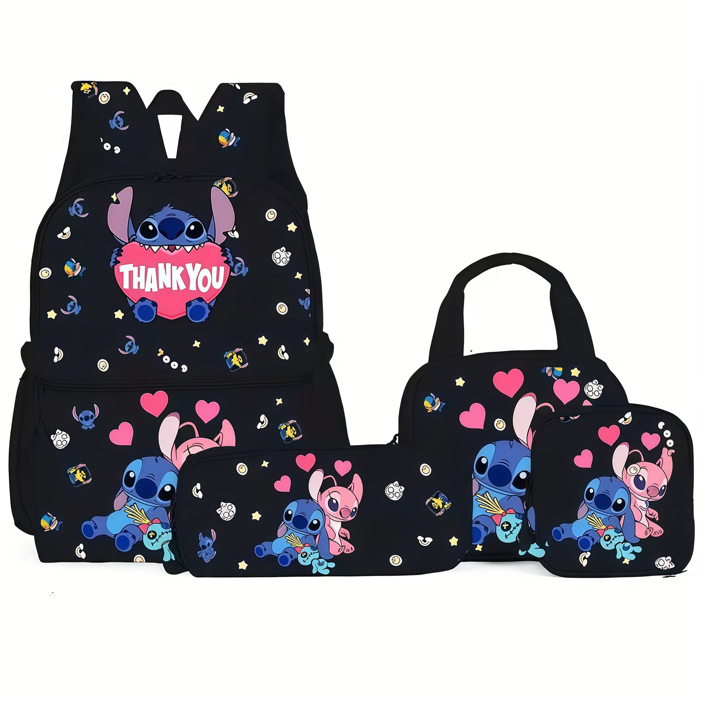 Stitch backpack set - Black