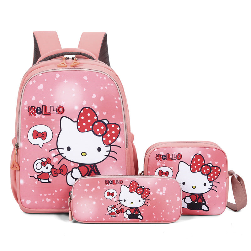 Hello Kitty Kids Backpack Set for Girls – 3 Piece School Bag