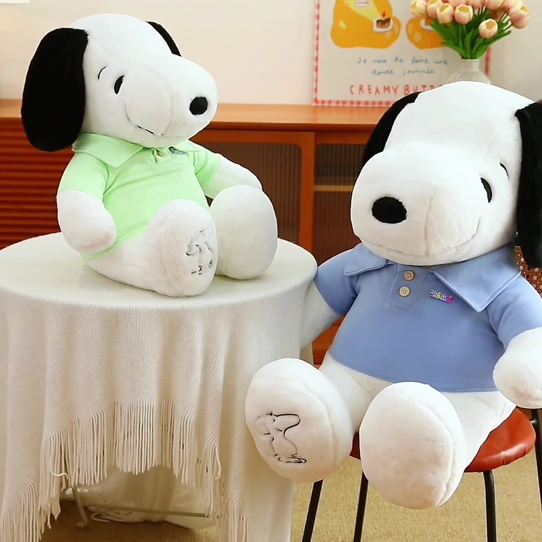 Snoopy Plush Toy with Shirt – Collectible Character Cushion