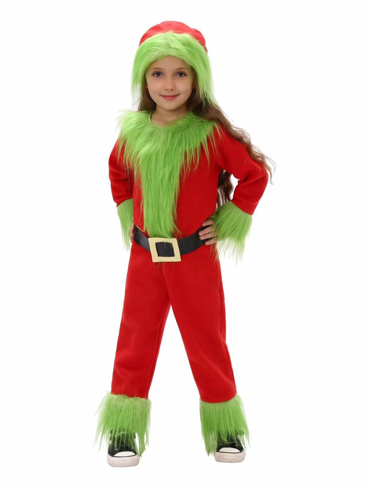 Children's Christmas Grinch Cosplay Costume Outfit