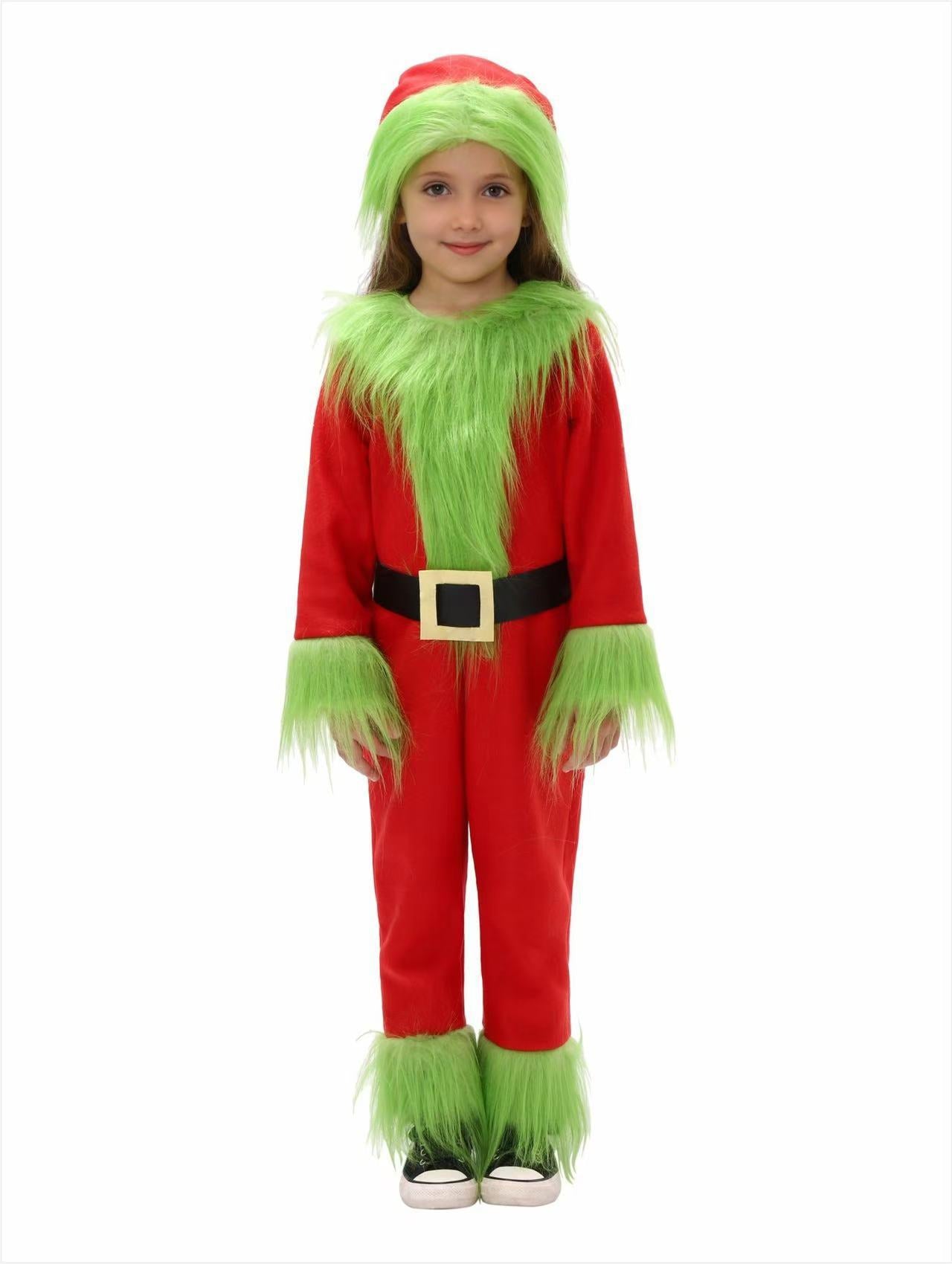 Children's Christmas Grinch Cosplay Costume Outfit