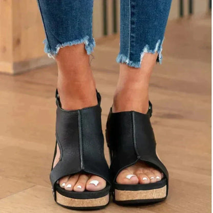 Women's Wedge Heel Sandals with Adjustable Straps