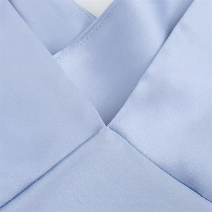 Chic Slim Fit Silk Satin Summer Top