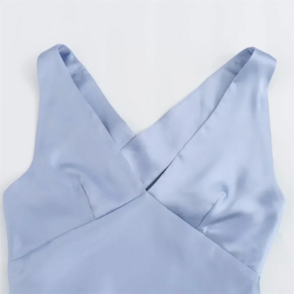 Chic Slim Fit Silk Satin Summer Top