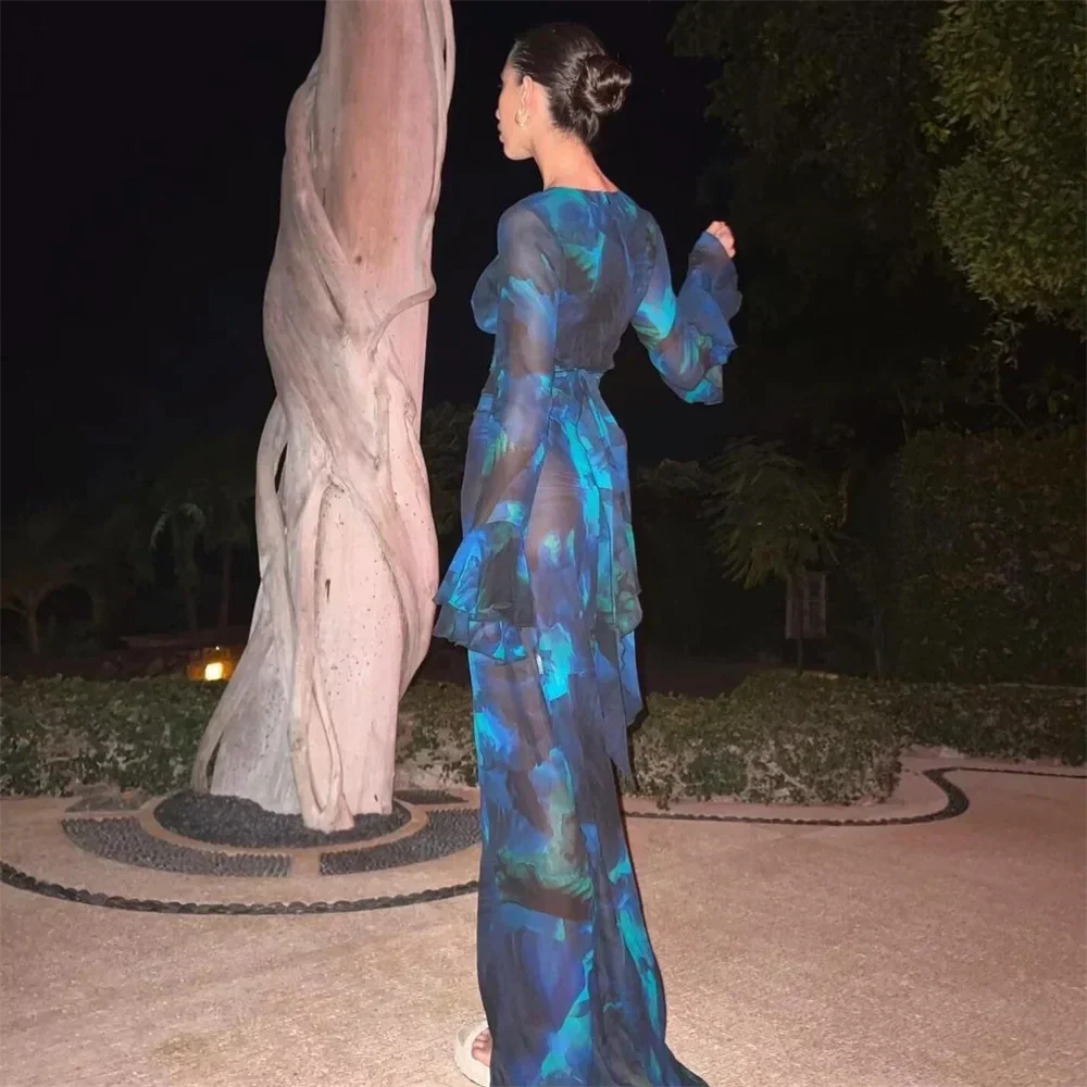 Elegant V-Neck Chiffon Summer Dress