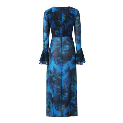 Elegant V-Neck Chiffon Summer Dress