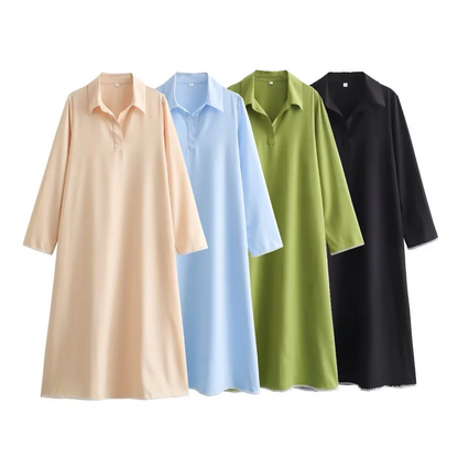 Lightweight Polyester Summer Dress - Effortless Style