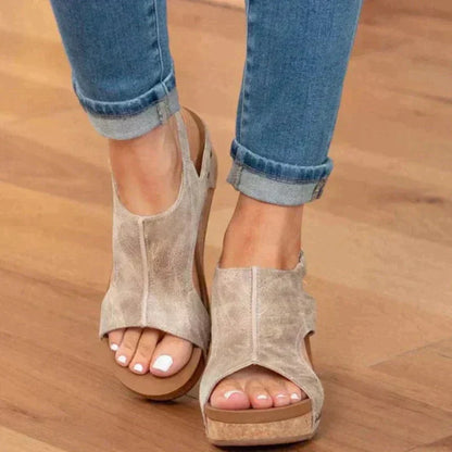 Women's Wedge Heel Sandals with Adjustable Straps