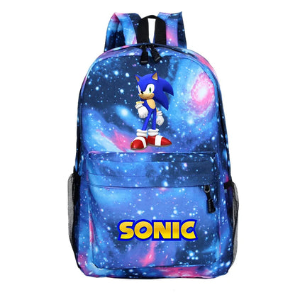 Cartoon Print Canvas Backpack with Adjustable Straps