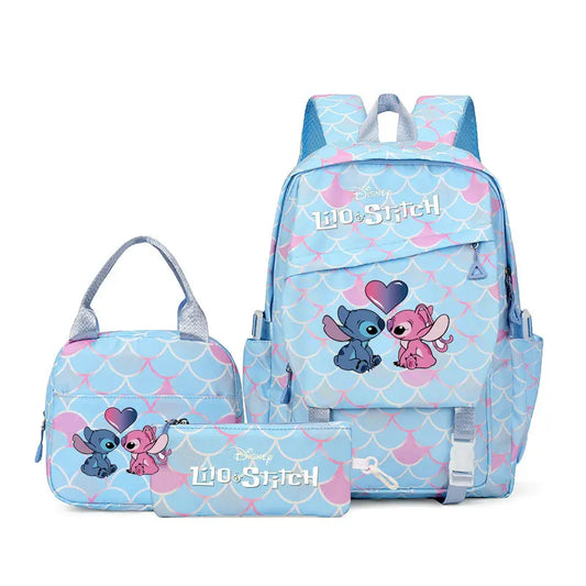 3-Piece Backpack Set with Character Print and Matching Accessories