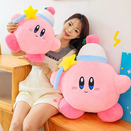 Kirby Plush Toy with Star Wand – Cute Room Decor