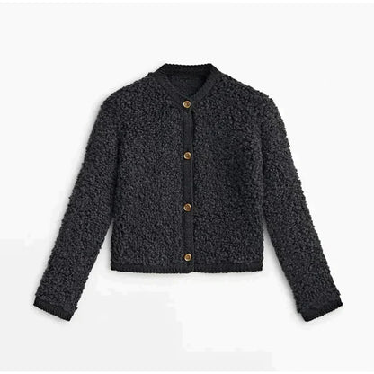 Women's Textured Button-Front Cardigan Jacket
