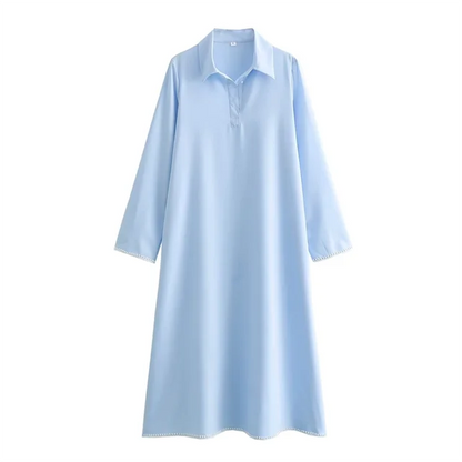 Lightweight Polyester Summer Dress - Effortless Style