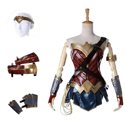 Wonder Woman-Inspired Costume Set for Adults