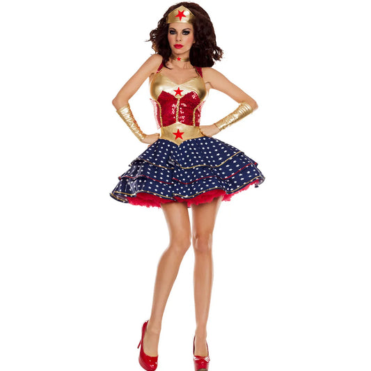 Superhero Costume Set for Women with Accessories