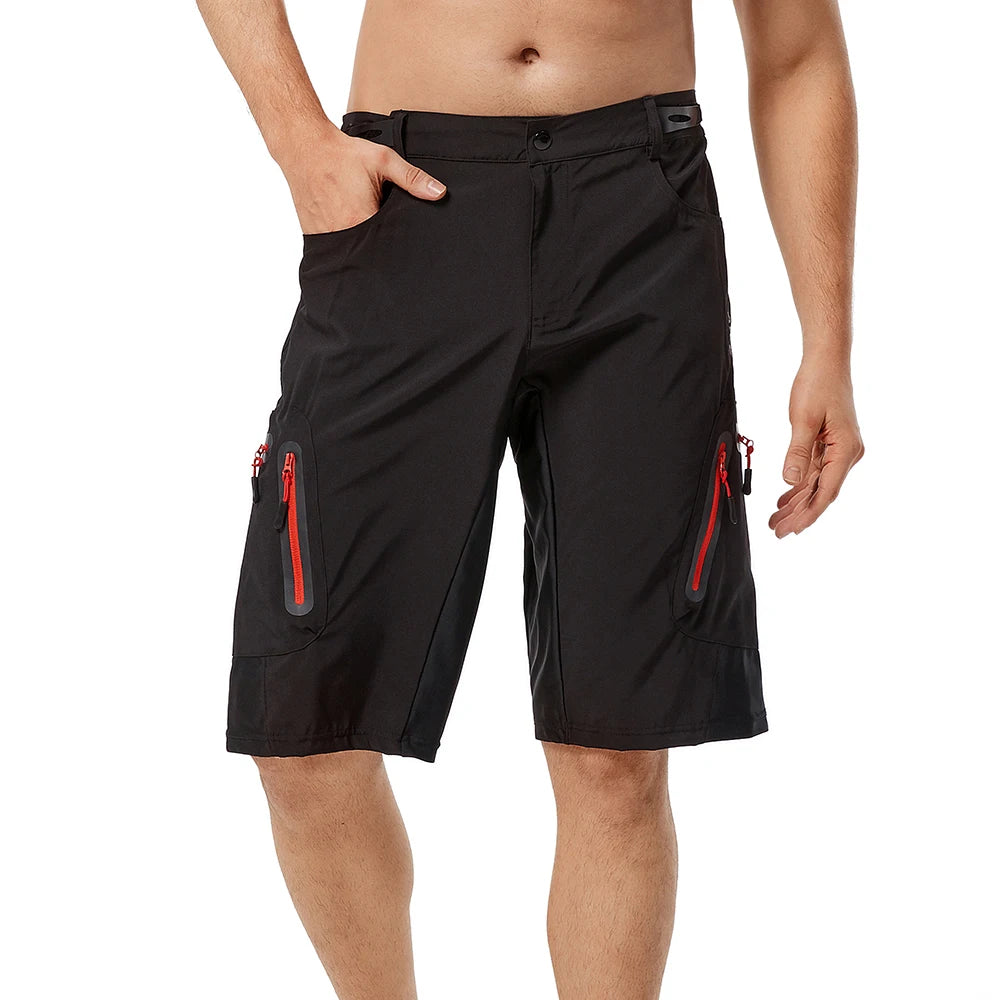 Men's Lightweight Outdoor Sports Shorts with Zipper Pockets