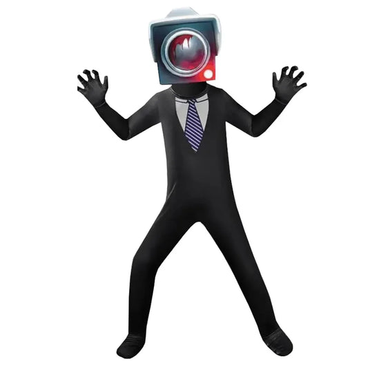 Skibidi Toilet Cosplay Jumpsuit Mask Set