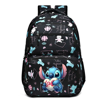 Kids Backpack with Cartoon Print and Multi-Pocket Storage