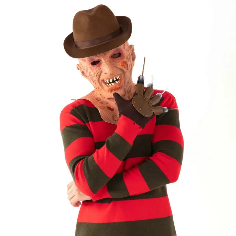 Freddy Krueger Costume Set Sweater Mask Gloves