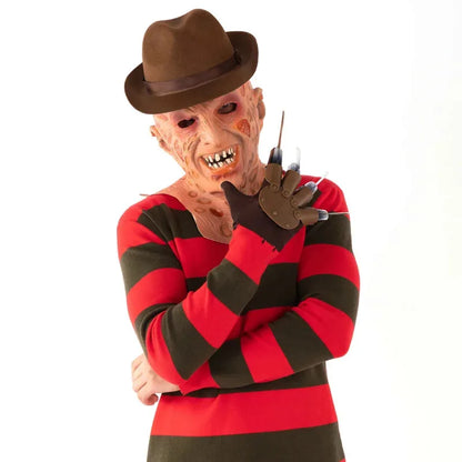 Freddy Krueger Costume Set Sweater Mask Gloves