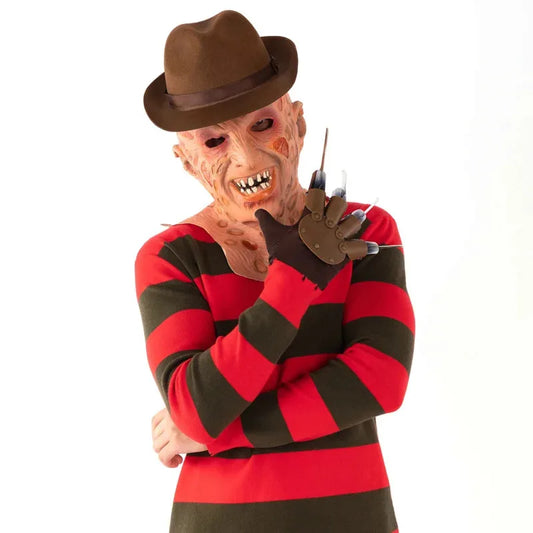 Freddy Krueger Costume Set Sweater Mask Gloves