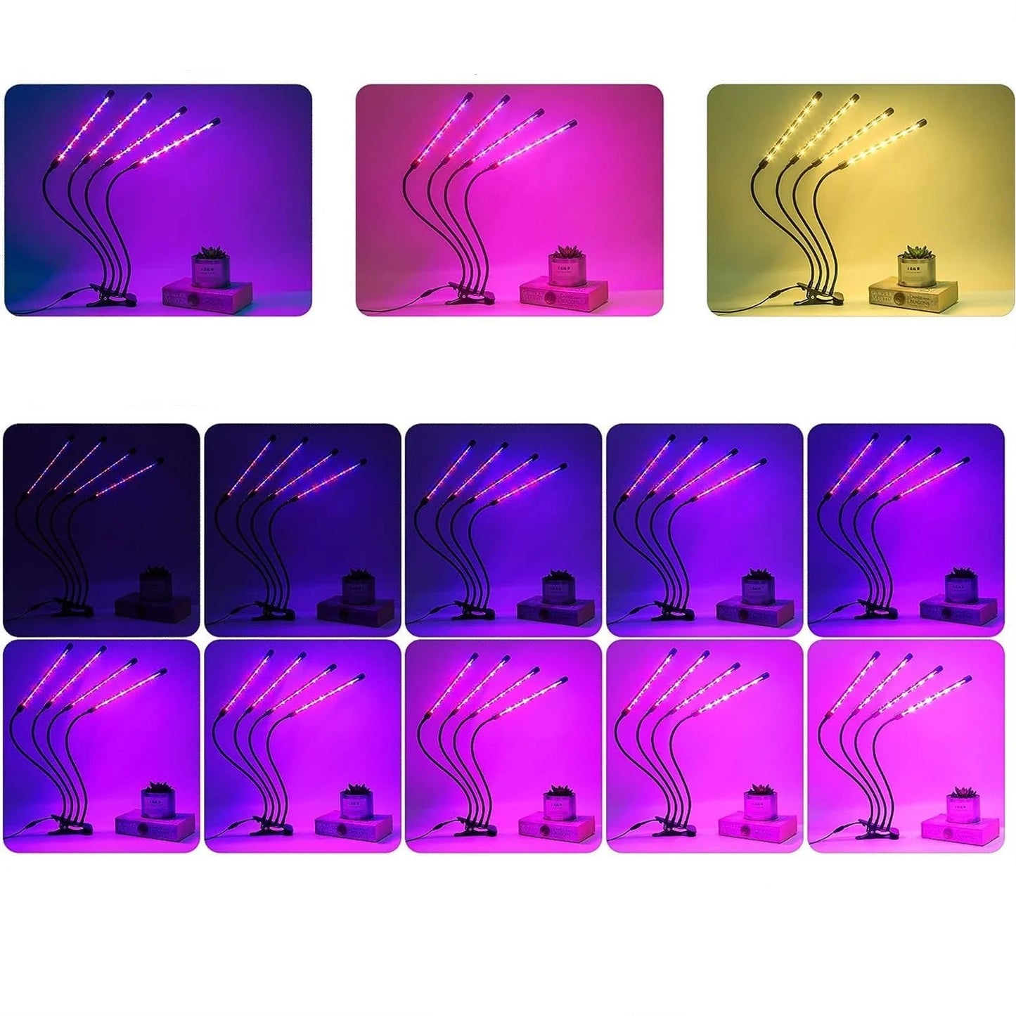 LED Plant Grow Light with Timer and Clip