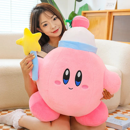 Kirby Plush Toy with Star Wand – Cute Room Decor