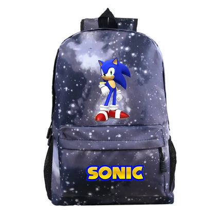 Cartoon Print Canvas Backpack with Adjustable Straps
